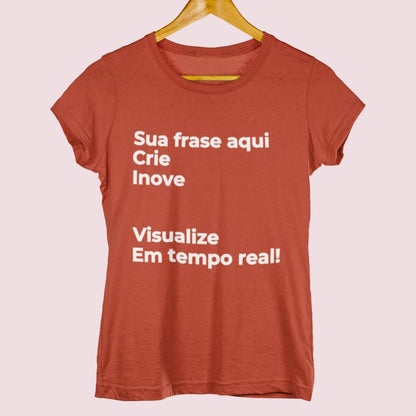 Camiseta Escreva Sua Frase
