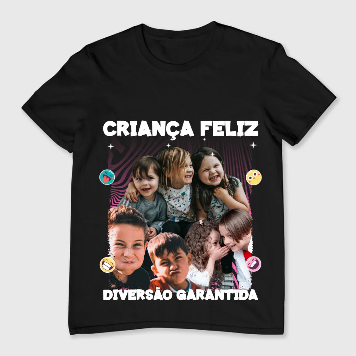 Mockup de camiseta personalizada 'Bootleg Kids', com design divertido para crianças, ideal para celebrações especiais.