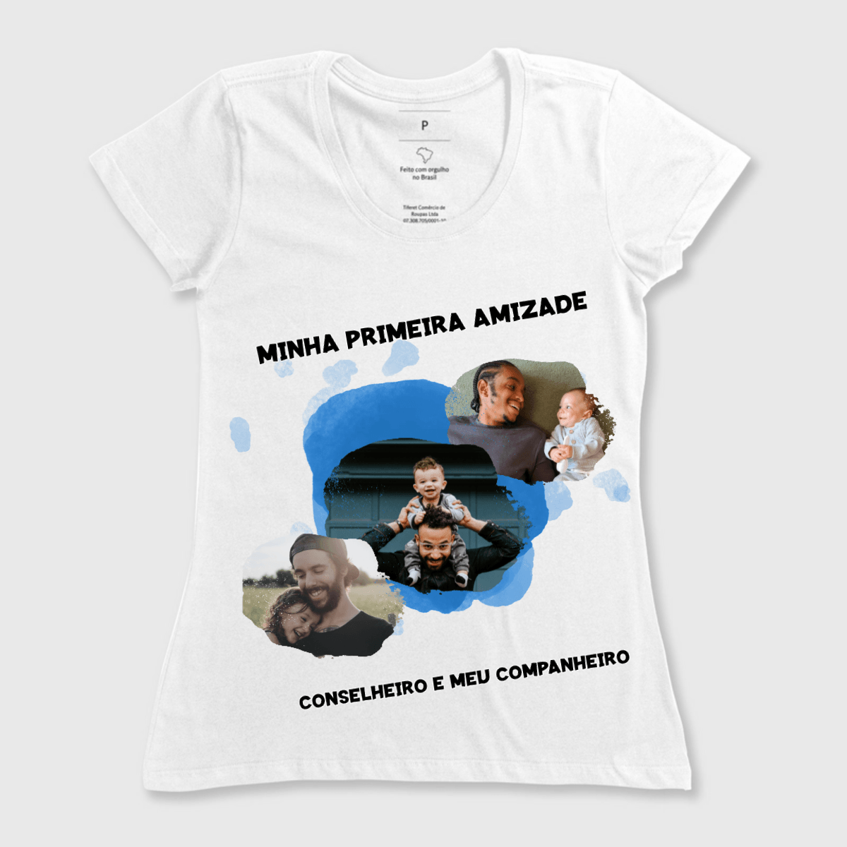 Mockup de camiseta personalizada 'Camiseta do Papai', um presente ideal para homenagear pais com estilo único.