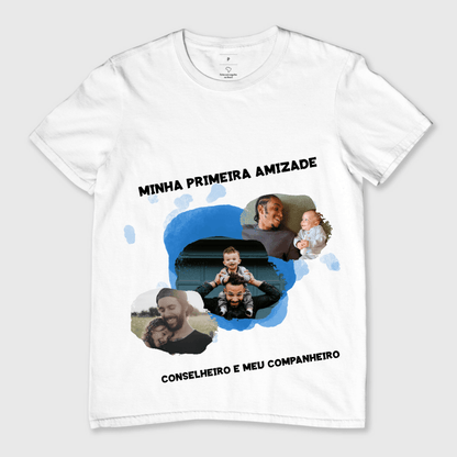 Mockup de camiseta personalizada 'Camiseta do Papai', um presente ideal para homenagear pais com estilo único.