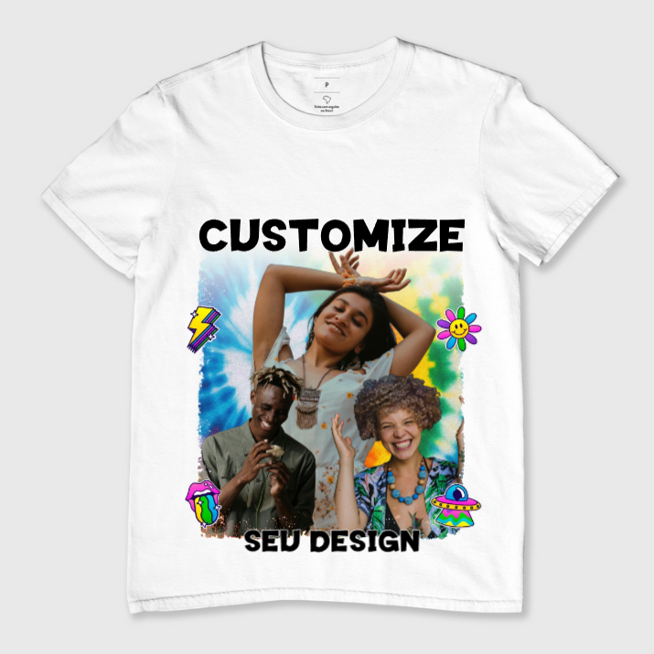 Camiseta bootleg "Peace", com designs inspirados na serenidade e harmonia. Personalize com mensagens, cores ou imagens que representem sua visão de paz. Uma peça única para expressar tranquilidade e estilo!